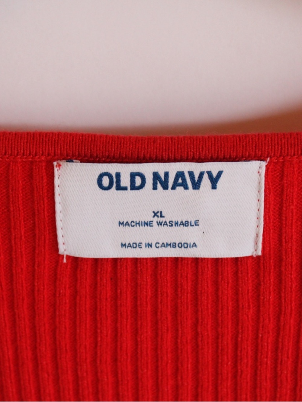 Cherry Red Ribbed Knit Sweetheart Neck Long Sleeve Top - Picture 3 of 5